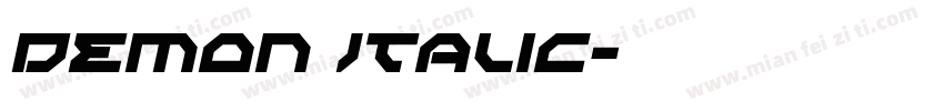 Demon Italic字体转换